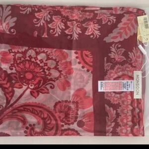 Monsoon floral pattern 100%silk scarf. NEW made in India.